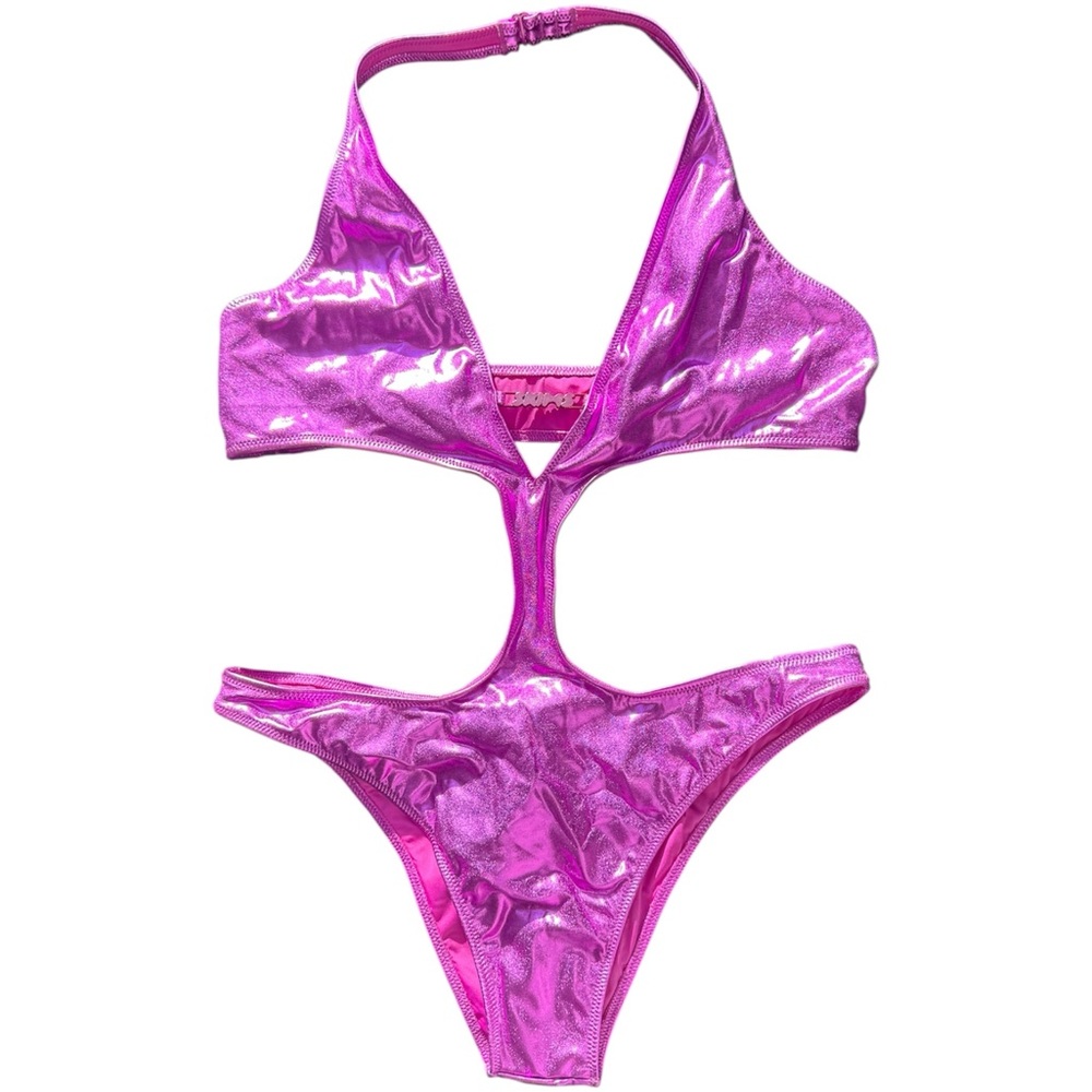 SKIMS Metallic Cut-Out One Piece Swimsuit NWT